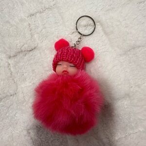 Cute Plush Baby Keychain | Soft Stuffed Animal Bag Charm